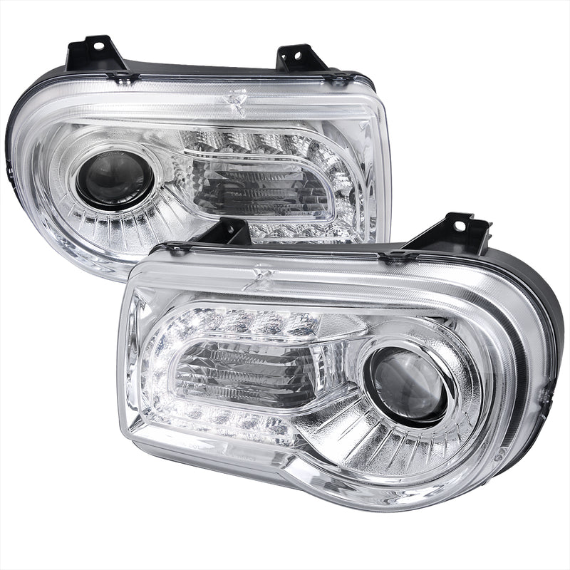 Spec-D 05-10 Chrysler 300C Projector Headlight -  Chrome LHP-300C05-TM