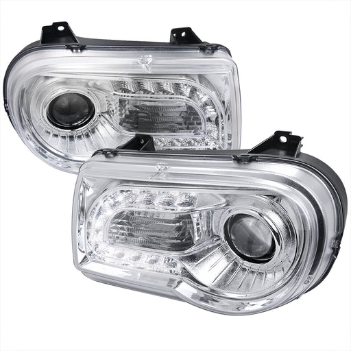 Spec-D 05-10 Chrysler 300C Projector Headlight -  Chrome LHP-300C05-TM