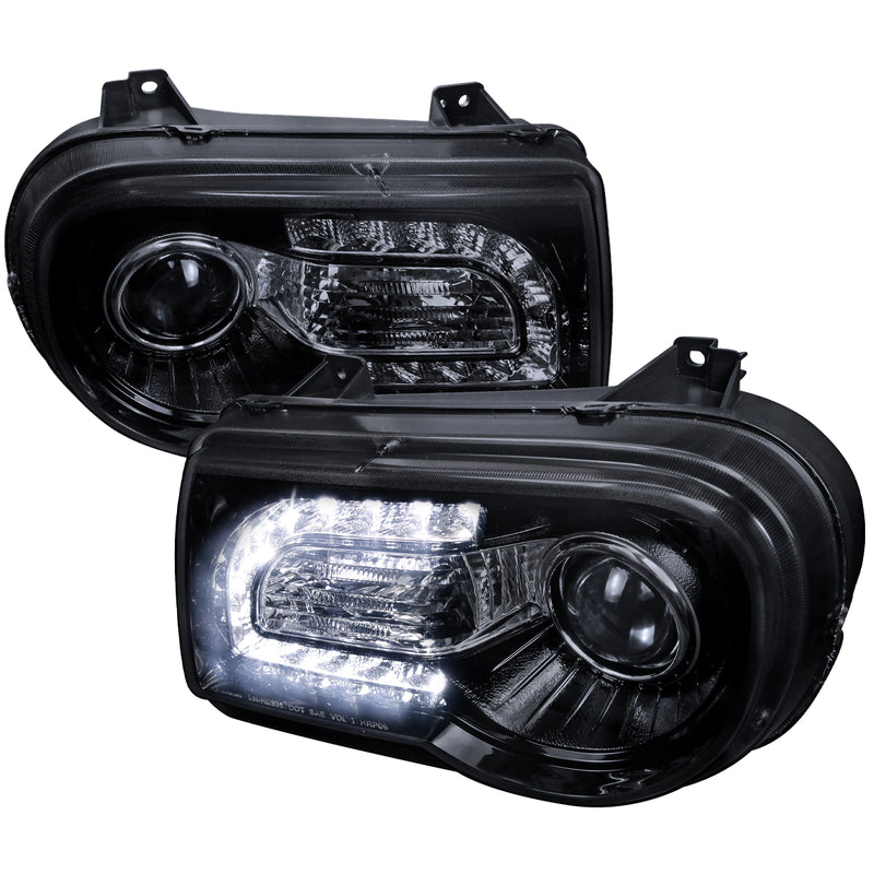 Spec-D 05-10 Chrysler 300C Projector Headlight - Glossy Black LHP-300C05G-TM