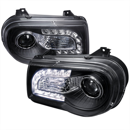 Spec-D 05-10 Chrysler 300C Projector Headlight - Black LHP-300C05JM-TM