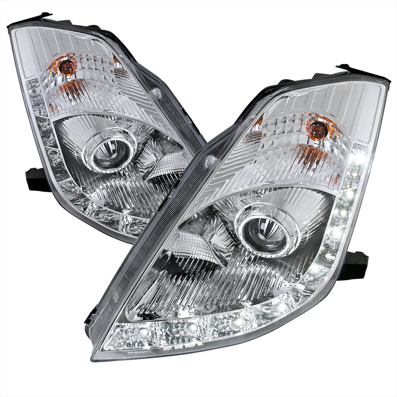 Spec-D 06-09 Nissan 350Z Projector Headlights Chrome LHP-350Z06-RS