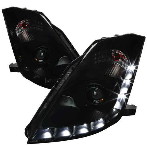 Spec-D 06-09 Nissan 350Z Projector Headlights- Smoke With Black Housing- Hid Model Only LHP-350Z06SM-RS