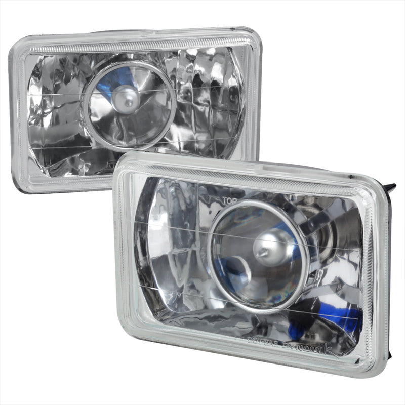 Spec-D 4X6 Projector Headlights Chrome All LHP-4X6