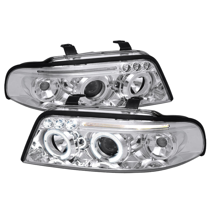 Spec-D 00-01 Audi A4 Halo Led Projector Chrome LHP-A400-TM