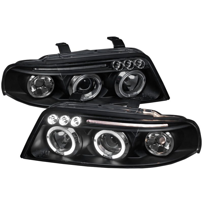 Spec-D 00-01 Audi A4 Halo Led Projector Black LHP-A400JM-TM