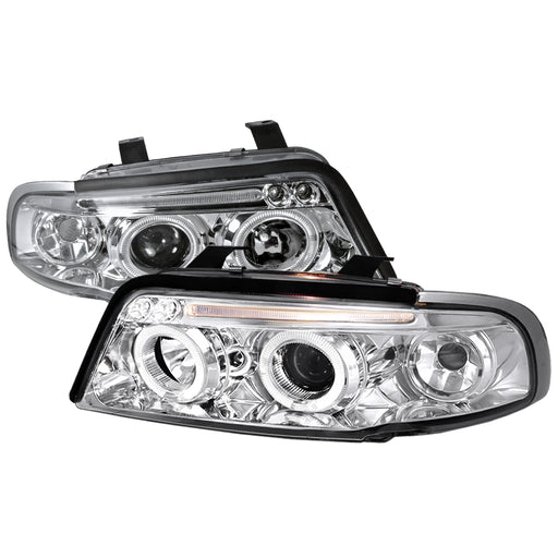 Spec-D 96-99 Audi A4 Halo Led Projector Chrome LHP-A496-TM
