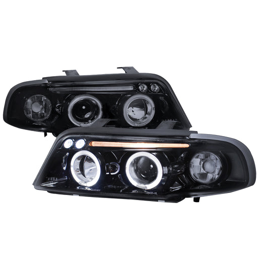 Spec-D 96-99 Audi  A4  Halo Led Projector Gloss Black LHP-A496G-TM