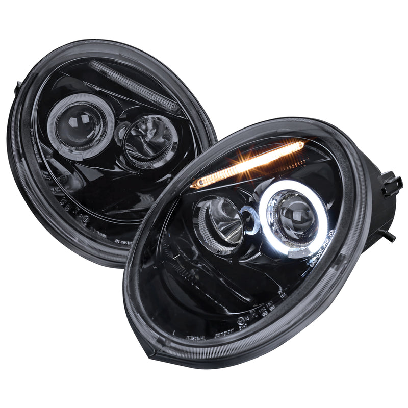 Spec-D 98-05 Volkswagen  Beetle Projector Headlight Gloss Black Housing Smoke Lens  LHP-BEE98G-TM
