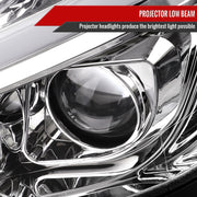 Spec-D 12-14 Mercedes Benz C-Class W204 2 Door Coupe 4 Door Sedan Halogen Projector Headlights With Sequential Switchback Turn Signal Chrome Housing Clear Lens LHP-BW20412-SQ-TM