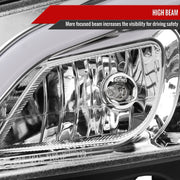 Spec-D 12-14 Mercedes Benz C-Class W204 2 Door Coupe 4 Door Sedan Halogen Projector Headlights With Sequential Switchback Turn Signal Chrome Housing Clear Lens LHP-BW20412-SQ-TM