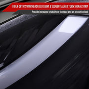 Spec-D 12-14 Mercedes Benz C-Class W204 2 Door Coupe 4 Door Sedan Halogen Projector Headlights With Sequential Switchback Turn Signal Matte Black Housing Smoked Lens LHP-BW20412G-SQ-TM