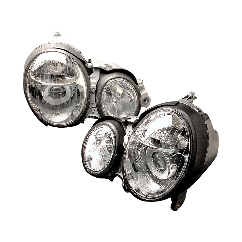 Spec-D 00-02 Mercedes W210 E Class Halo Projector Headlights Chrome LHP-BW21000-KS