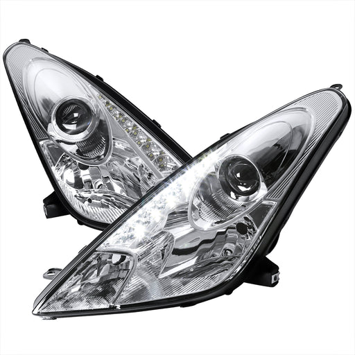 Spec-D 00-05 Toyota  Celica Projector Headlight Chrome With Led Drl LHP-CEL00-RS