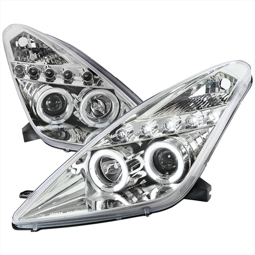 Spec-D 00-05 Toyota Celica Halo Led Projector Chrome LHP-CEL00-TM