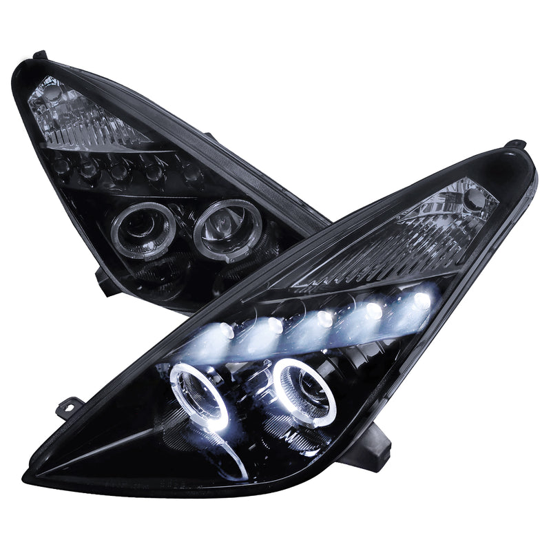 Spec-D 00-05 Toyota  Celica  Smoked Lens Gloss Black Housing Projector  LHP-CEL00G-TM
