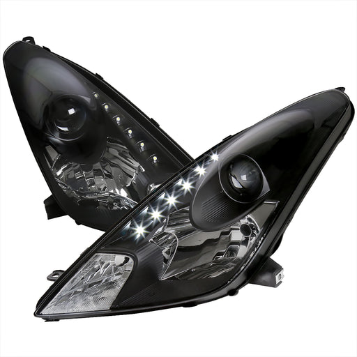Spec-D 00-05 Toyota  Celica Projector Headlight Black With Led Drl LHP-CEL00JM-RS