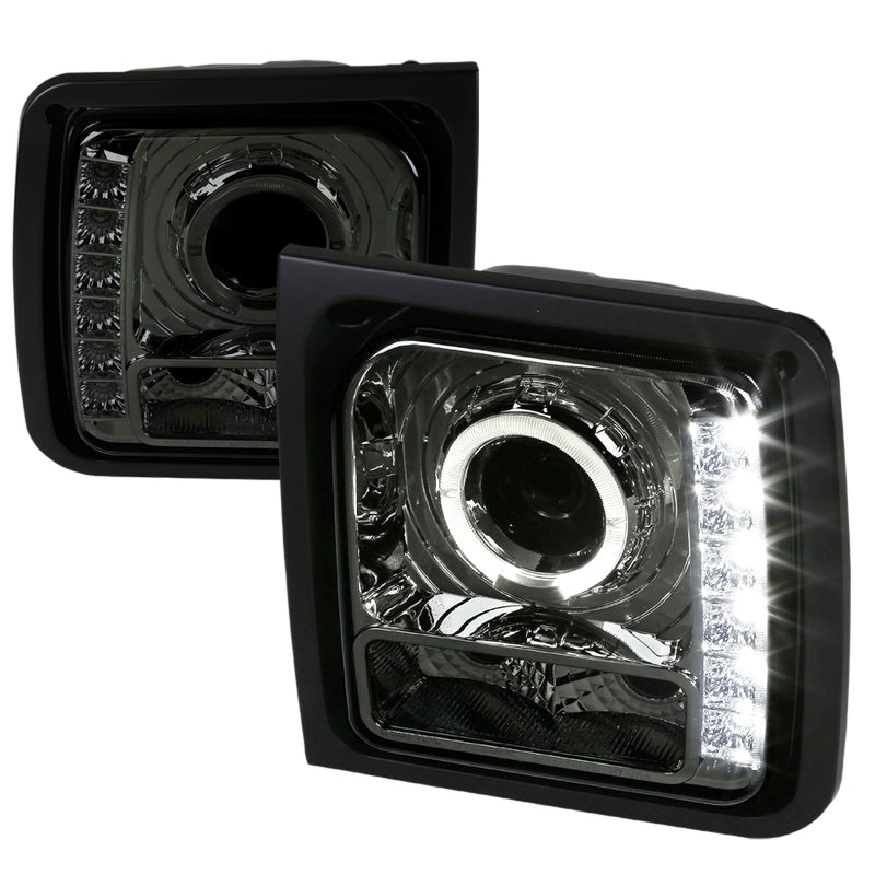Spec-D 97-01 Jeep Cherokee Projector Headlights- Smoke LHP-CHKE97G-RS