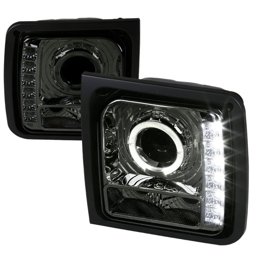Spec-D 97-01 Jeep Cherokee Projector Headlights- Smoke LHP-CHKE97G-RS