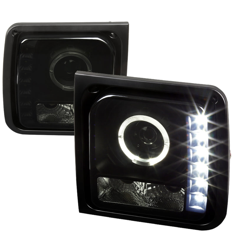 Spec-D 97-01 Jeep Cherokee Projector Headlights-Smoke With Black Housing LHP-CHKE97SM-RS