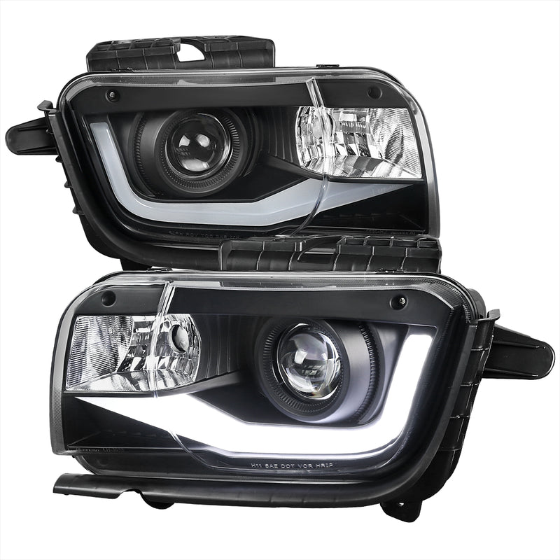 Spec-D 10-13 Chevrolet Camaro Projector Headlight Glossy Black LHP-CMR10JM-TM
