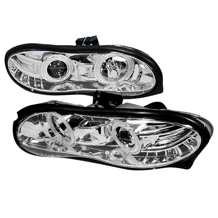 Spec-D 98-02 Chevrolet Camaro Halo Projector Headlights Chrome LHP-CMR98H-KS