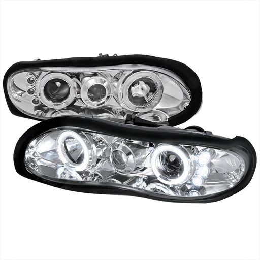 Spec-D 98-02 Chevrolet Camaro Halo Led Projector Chrome LHP-CMR98H-TM