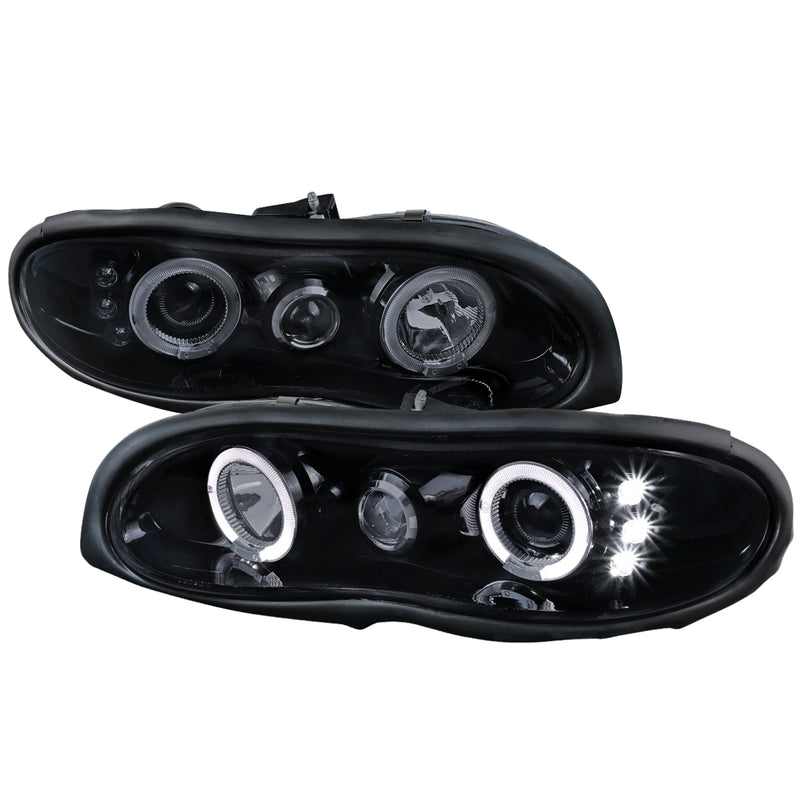 Spec-D 98-02 Chevrolet  Camaro Halo Led Projector Glossy Black LHP-CMR98HG-TM