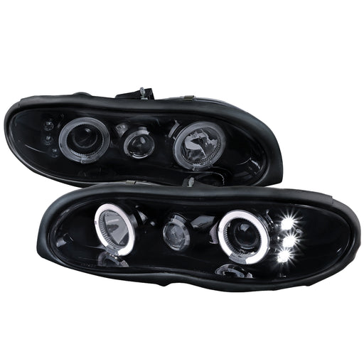 Spec-D 98-02 Chevrolet  Camaro Halo Led Projector Glossy Black LHP-CMR98HG-TM