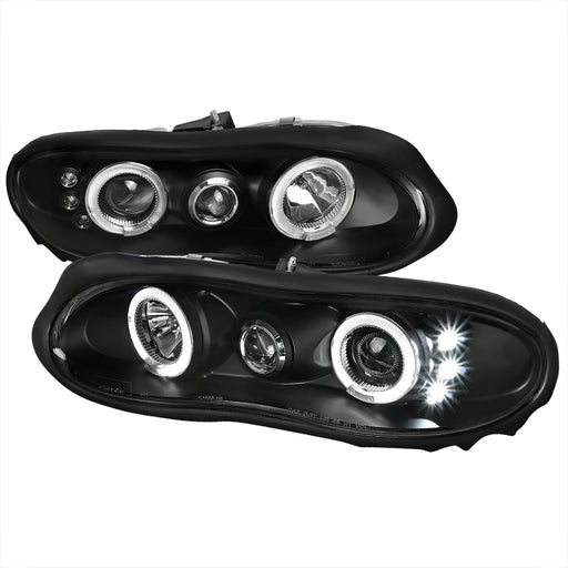 Spec-D 98-02 Chevrolet Camaro Halo Led Projector Black LHP-CMR98HJM-TM