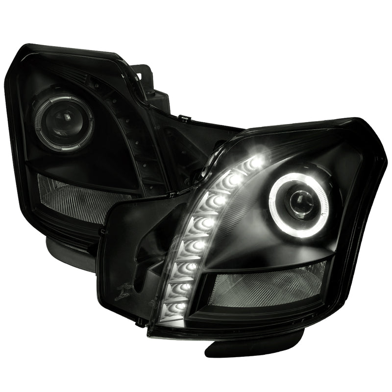 Spec-D 03-07 Cadillac Cts Projector Headlights- Smoke With Black Housing LHP-CTS03SM-RS