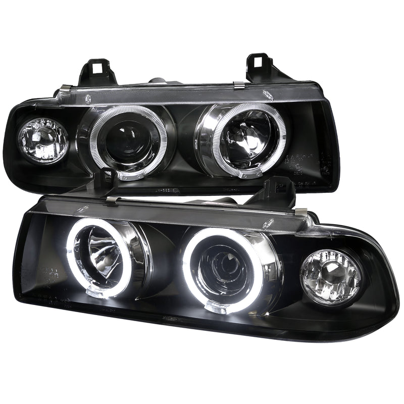 Spec-D 92-98 Bmw E36 3 Series Halo Projector Headlight Black 2 Door Coupe LHP-E3621PCJM-TM