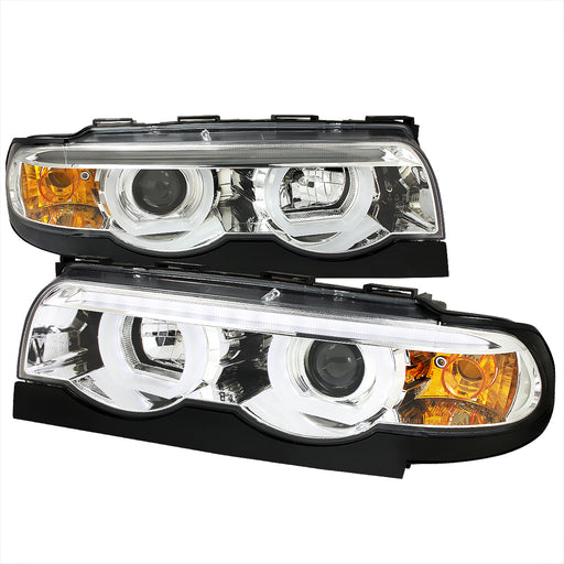 Spec-D 95-01 Bmw E87 Halo Projector Headlight - Chrome LHP-E3895-TM