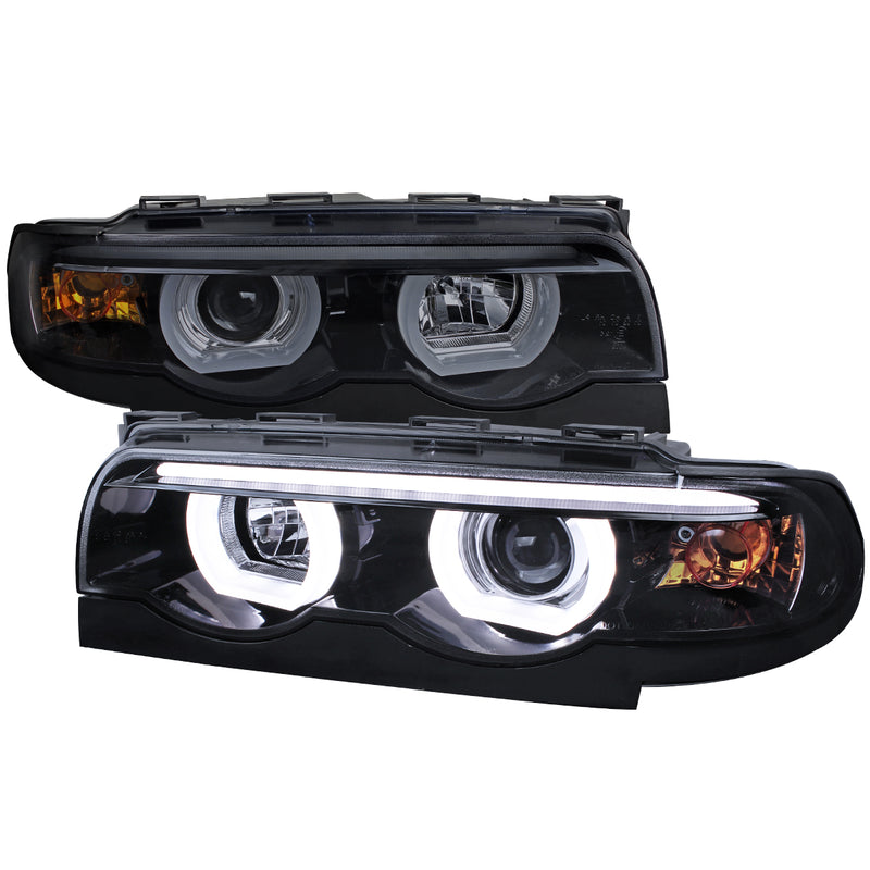 Spec-D 95-01 Bmw E87 Projector Headlights Chrome Housing Smoke Lens LHP-E3895G-TM