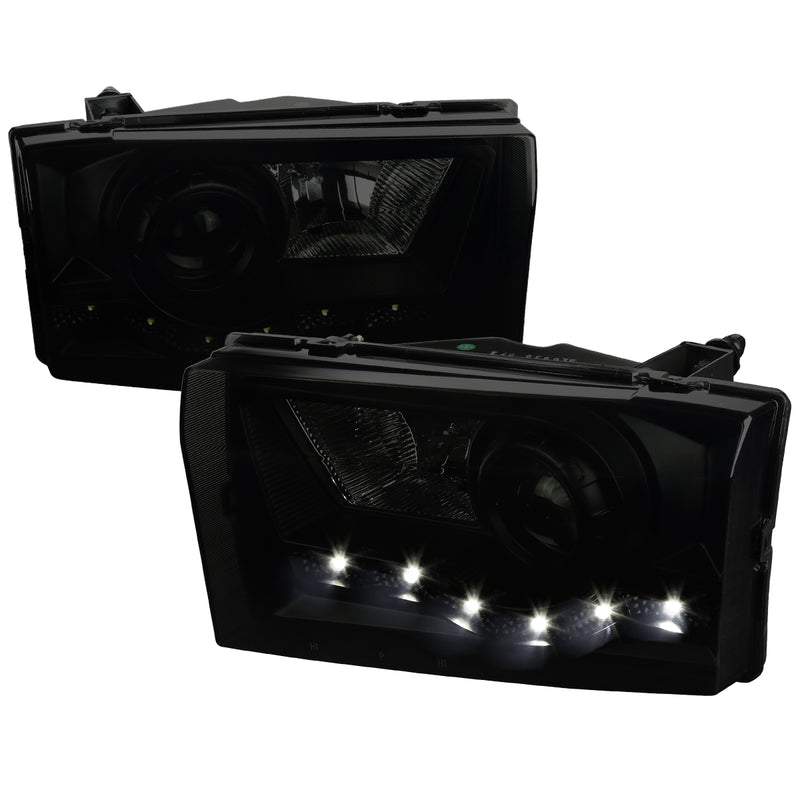 Spec-D 99-04 Ford  F250 Led Projector Headlights- Chrome LHP-F25099SM-RS