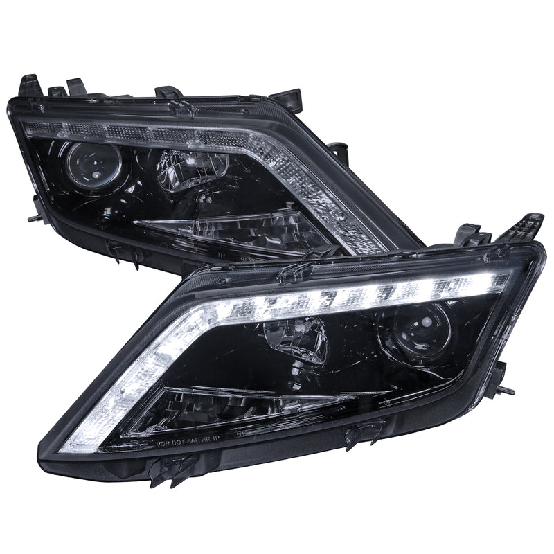 Spec-D 10-12 Ford  Fusion Projector Headlights Gloss Black Housing With Smoked Lens LHP-FUS10G-TM