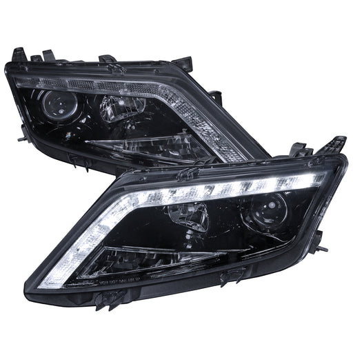 Spec-D 10-12 Ford  Fusion Projector Headlights Gloss Black Housing With Smoked Lens LHP-FUS10G-TM