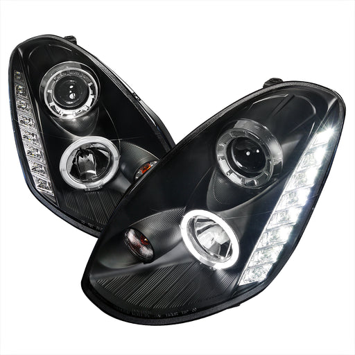 Spec-D 05-06 Infiniti  G35  Projector Headlight Black Housing Sedan Model LHP-G35054JM-TM