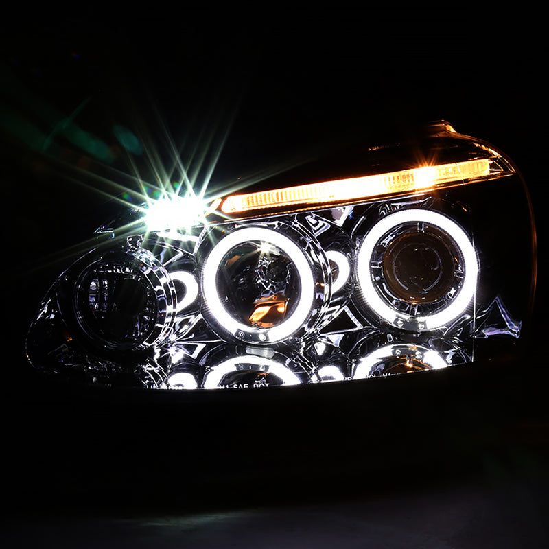 Spec-D 06-08 Volkswagen Jetta Halo Led Projector Chrome LHP-GLF05-TM