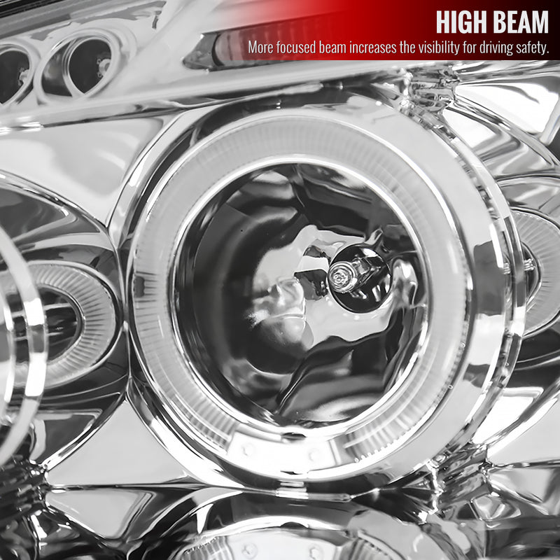 Spec-D 06-08 Volkswagen Golf Halo Led Projector Chrome LHP-GLF05-TM