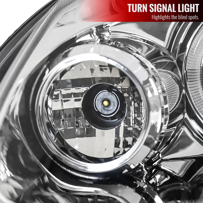 Spec-D 06-08 Volkswagen Golf Halo Led Projector Chrome LHP-GLF05-TM