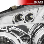 Spec-D 06-08 Volkswagen Jetta Halo Led Projector Chrome LHP-GLF05-TM