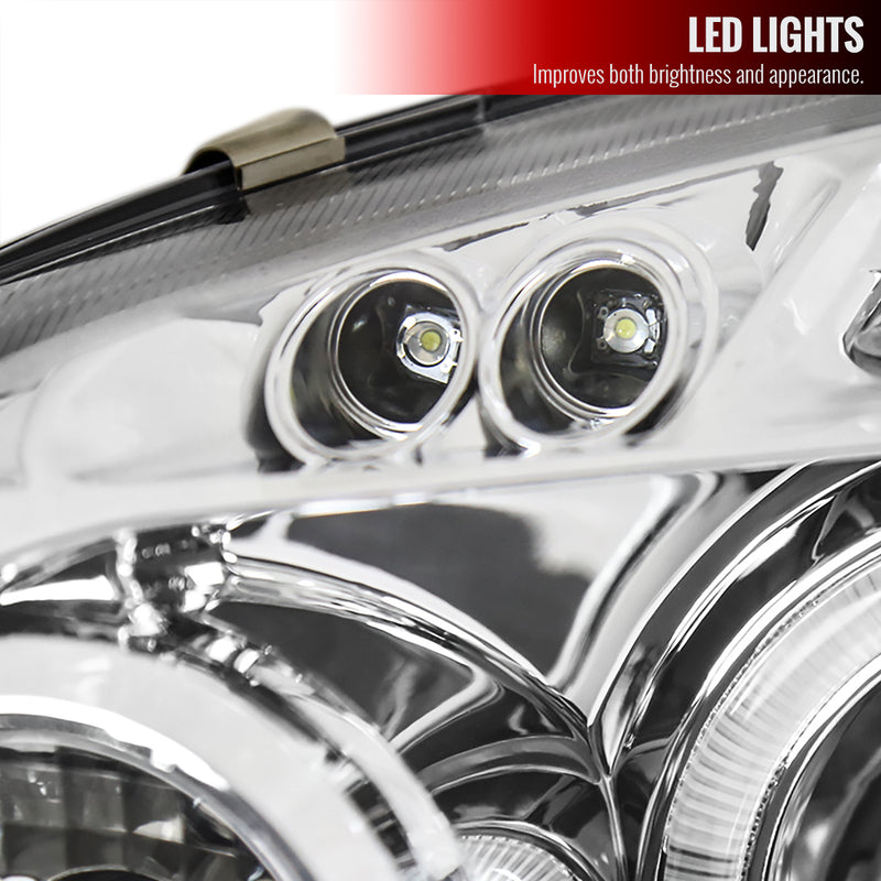 Spec-D 06-08 Volkswagen Golf Halo Led Projector Chrome LHP-GLF05-TM