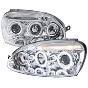 Spec-D 06-08 Volkswagen Golf Halo Led Projector Chrome LHP-GLF05-TM