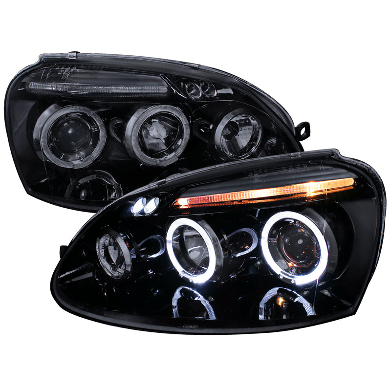 Spec-D 06-08 Volkswagen  Golf  Projector Headlight Gloss Black Housing Smoke Lens Also Fits Gti  LHP-GLF05G-TM