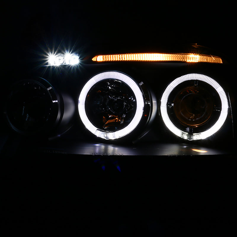 Spec-D 06-08 Volkswagen Golf Halo Led Projector Black LHP-GLF05JM-TM