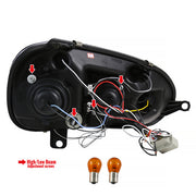 Spec-D 06-08 Volkswagen Golf Halo Led Projector Black LHP-GLF05JM-TM