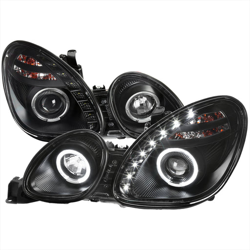 Spec-D 98-05 Lexus  Gs300 Halo Projector Headlight Black Housing - Not Compatible With Factory Xenon LHP-GS30098JM-RS
