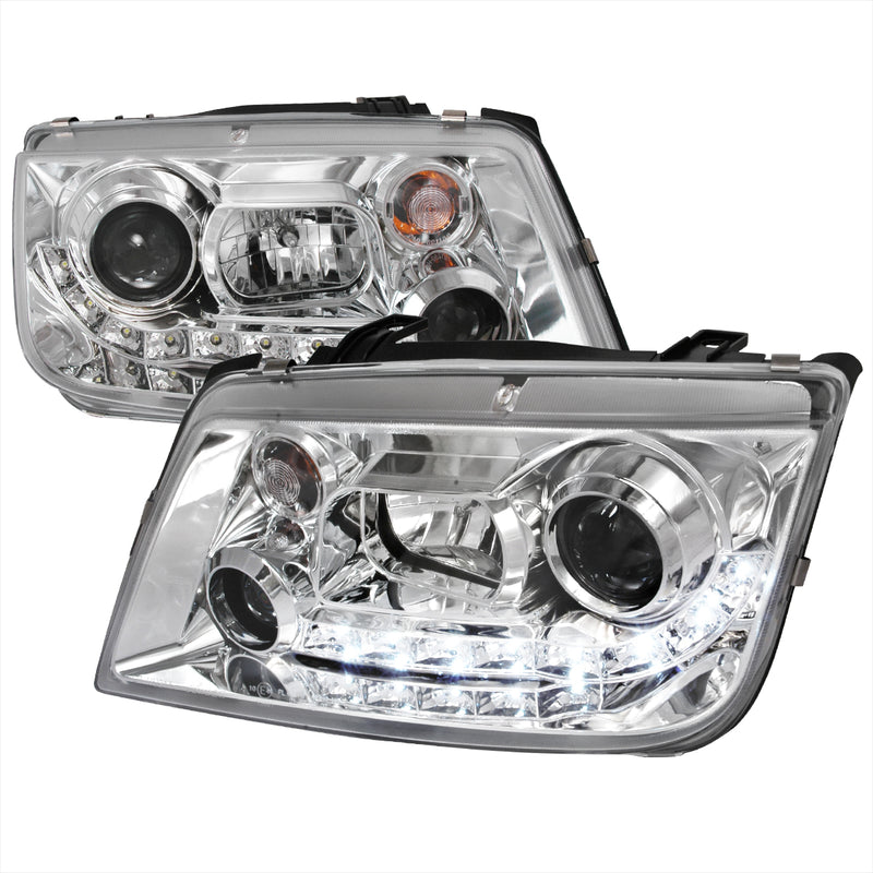 Spec-D 99-04 Volkswagen Jetta R8 Style Halo Led Projector Chrome LHP-JET99-8-TM