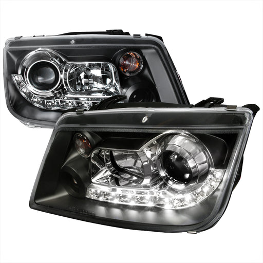 Spec-D 99-04 Volkswagen Jetta R8 Style Halo Led Projector Black LHP-JET99JM-8-TM