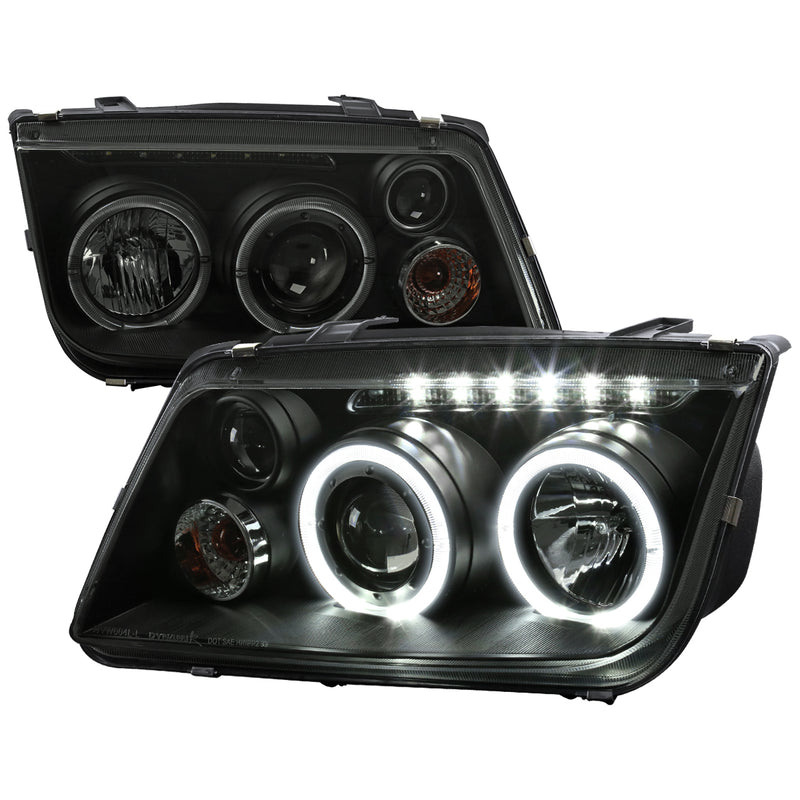 Spec-D 99-05 Volkswagen Jetta Projector Headlights- Smoke With Black Housing LHP-JET99SM-RS